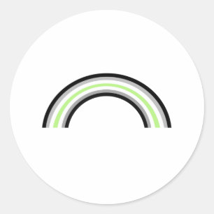 Sticker Rond Arc-en-ciel agender