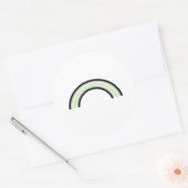 Sticker Rond Arc-en-ciel agender (Enveloppe)