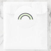 Sticker Rond Arc-en-ciel agender (Sac)