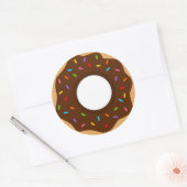 Sticker Rond Arc-en-ciel arrose le bouillon de chocolat (Enveloppe)