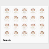 Sticker Rond Arc-en-ciel Baby shower Muet Pastel Arc-en-ciel (Feuille)