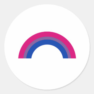 Sticker Rond Arc-en-ciel bisexuel