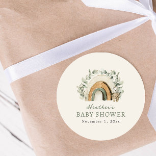 Sticker Rond Arc-en-ciel Boho