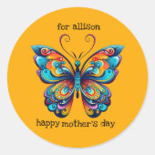 Sticker Rond Arc-en-ciel brillant | Aqua | Bleu | Orange (Devant)