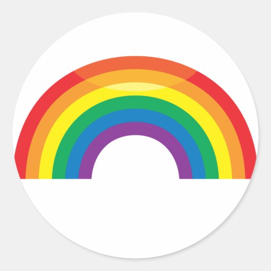 Sticker Rond Arc-en-ciel classique (Devant)