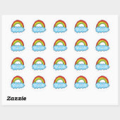 Sticker Rond Arc en ciel Cloud Clip Art Vous Envoyez Bien Des V (Feuille)