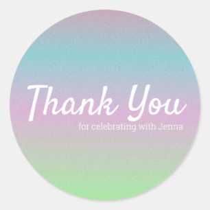 Sticker Rond Arc-en-ciel Coloré Faux Sprinkings