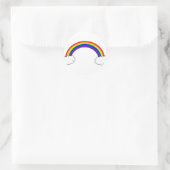 Sticker Rond Arc-en-ciel dans les nuages (Sac)