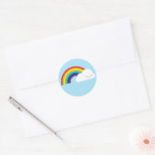 Sticker Rond Arc en ciel de Kawaii (Enveloppe)