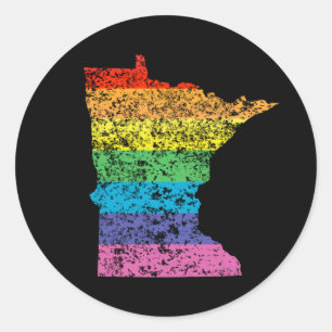 Sticker Rond arc-en-ciel du minnesota