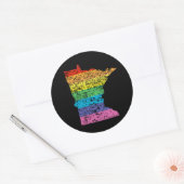 Sticker Rond arc-en-ciel du minnesota (Enveloppe)