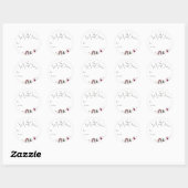 Sticker Rond Arc-en-ciel et Coeurs Joyeux Noël à partir de (Feuille)