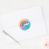 Sticker Rond Arc-en-ciel Faire-part de naissance enveloppe (Enveloppe)