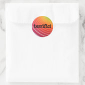 Sticker Rond Arc-en-ciel feuille formidable (Sac)