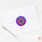 Sticker Rond Arc-en-ciel fleuri (Enveloppe)