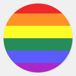 Sticker Rond Arc-en-ciel Gay pride LGBT