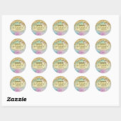 Sticker Rond Arc-en-ciel goutte d'or Parties scintillant Beurre (Feuille)