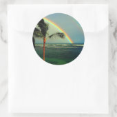 Sticker Rond Arc-en-ciel hawaïen (Sac)