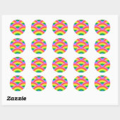 Sticker Rond Arc-en-ciel heureux (Feuille)