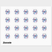 Sticker Rond Arc-en-ciel iridescent Joyeux Anniversaire (Feuille)