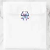 Sticker Rond Arc-en-ciel iridescent Joyeux Anniversaire (Sac)