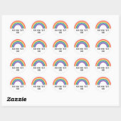 Sticker Rond Arc-en-ciel LGBT Pride (Feuille)