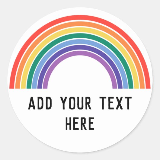 Sticker Rond Arc-en-ciel LGBT Pride (Devant)