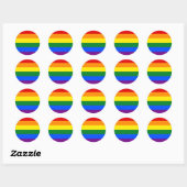 Sticker Rond Arc-en-ciel LGBT Pride (Feuille)