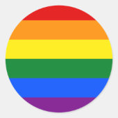 Sticker Rond Arc-en-ciel LGBT Pride (Devant)