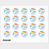 Sticker Rond Arc-en-ciel lumineux Bon travail Récompense les en (Feuille)