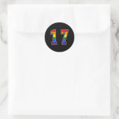 Sticker Rond Arc-en-ciel numéro 17 Équipe junior numérotée Unif (Sac)