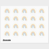 Sticker Rond Arc-en-ciel pastel (Feuille)