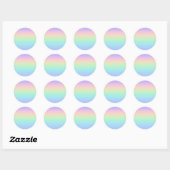 Sticker Rond Arc-en-ciel pastel (Feuille)