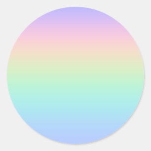 Sticker Rond Arc-en-ciel pastel