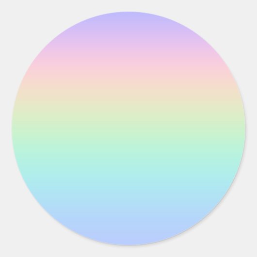 Sticker Rond Arc-en-ciel pastel (Devant)