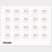 Sticker Rond Arc-en-ciel Pop Two Sweet 2e Anniversaire (Feuille)