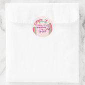 Sticker Rond Arc-en-ciel rétro Totalement dix 10e anniversaire (Sac)
