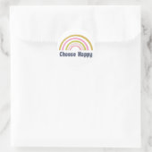Sticker Rond Arc-en-ciel rose et vert avec éloquence (Sac)
