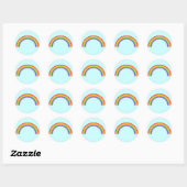 Sticker Rond Arc-en-ciel simple (Feuille)
