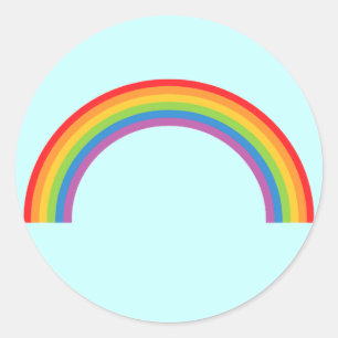 Sticker Rond Arc-en-ciel simple