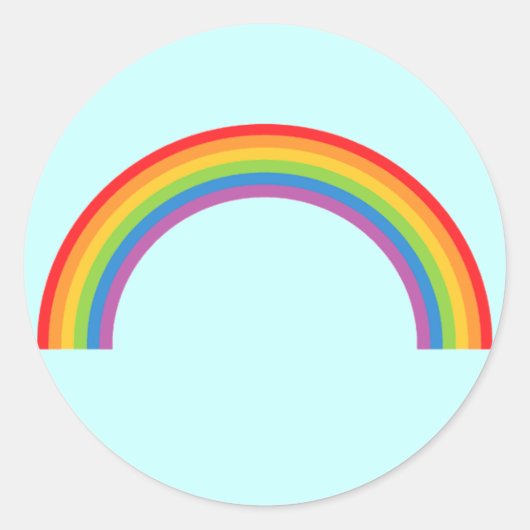 Sticker Rond Arc-en-ciel simple (Devant)