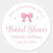 Sticker Rond Arc esthétique Coquette Mariage Remerciement (Devant)