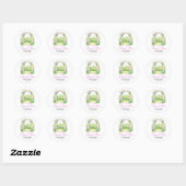 Sticker Rond Arc Mariage floral de printemps (Feuille)