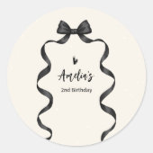 Sticker Rond Arc noir Anniversaire Tout âge  (Devant)