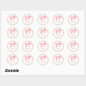 Sticker Rond Arc rose et baby shower de préppie rose (Feuille)