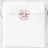 Sticker Rond Arc rose vif avec élégant baby shower de script (Sac)