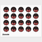 Sticker Rond Arc rouge noir Sweet 16 (Feuille)