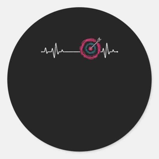 Sticker Rond Arc sport et flèche cible impulsion d'arche (Devant)