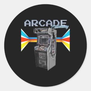 Sticker Rond Arcade Cabinet Machine 1970 1980 1990