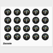 Sticker Rond Arcade Cabinet Machine 1970 1980 1990 (Feuille)